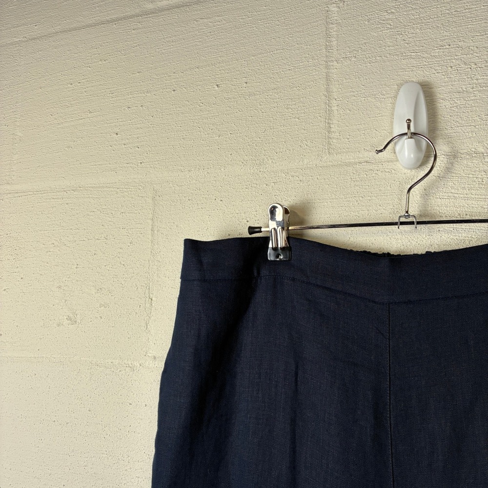 NEW Boden Womens Linen Hampstead Pull On Pant Size 12 Navy Office Summer - Picture 5 of 14